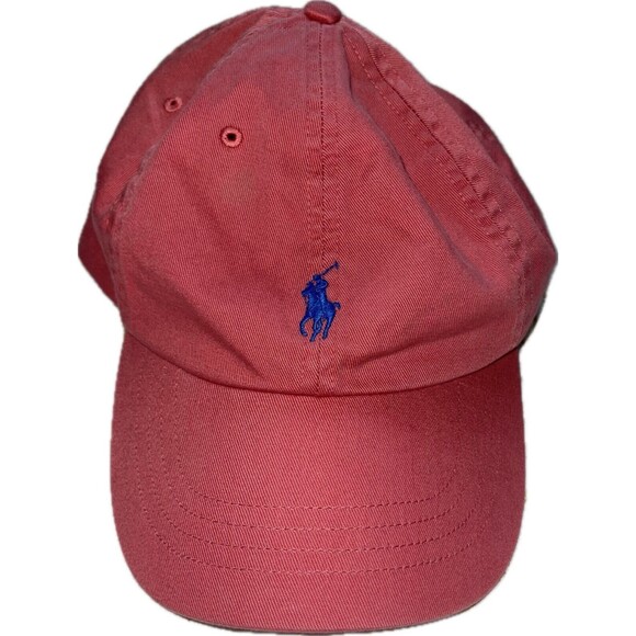Polo Ralph Lauren Pony Coral Strapback Baseball Cap Hat Dad hat - Picture 1 of 3